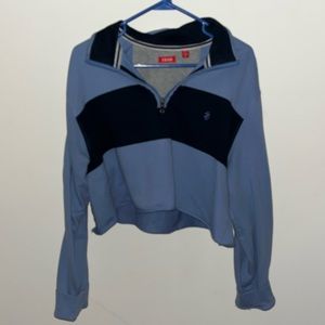 IZOD cropped quarter zip pullover